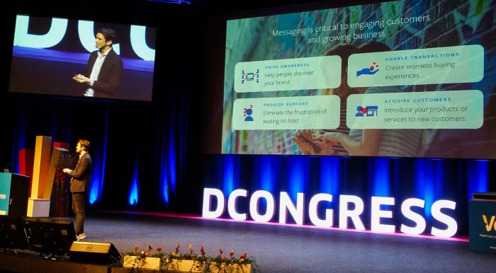 Henrik van den Worm berättar på D Congress 2018 om hur Facebooks meddelandetjänster kommer att kunna användas för affärsrelationer.