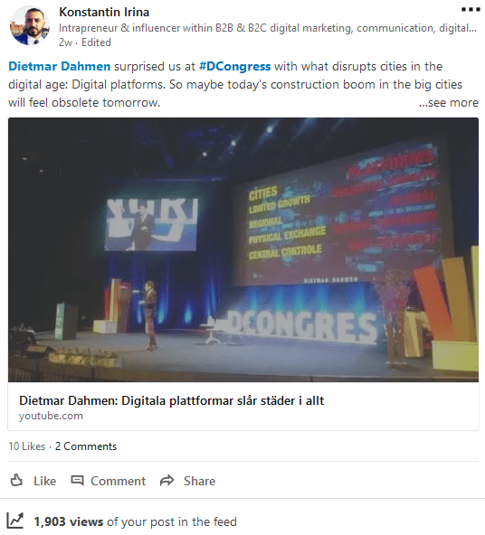 Exempel för video på YouTube